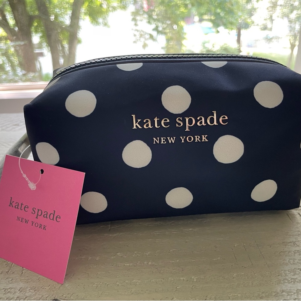 Kate Spade Polka Dot Cosmetic Bag - NWT!
